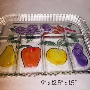 Vintage Federal Glass Glass Serving Tray